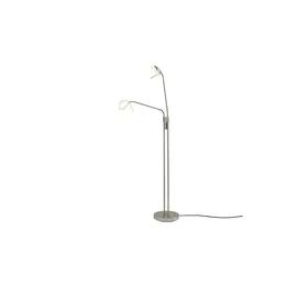 Fischer-Honsel LED-Stehleuchte 40074 160,0 cm Silber/Weiß
