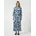 Yas Hemdblusenkleid Shirtkleid Liro Print Blau L