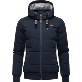 Ragwear Steppjacke Nuggys Solid stylische und taillierte Winterjacke blau XXL (44)