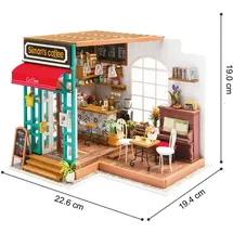 ROBOTIME Puppenhaus Simon's Coffee Shop beige