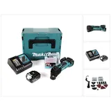 Makita DTM 51 RM1JX2 Akku Multifunktionswerkzeug 18 V + 1x Akku 4,0 Ah + Ladegerät + 39 tlg. Zubehör Set + Makpac