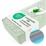 Federkernmatratze Smaragd XXL FEST H4 bis 200 KG belastbar 90x200, 140x200 bis 180x200, Matratzen Perfekt, 27 cm hoch, Bonellfederkern Matratze mit festem Kern H4 weiß 120 cm x 220 cm x 27 cm