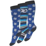 Cotton Prime 6 Paar Kinder Kniestrümpfe mit Fußball Motiven, Baumwolle (ÖKO-Tex Standard 100 zertifiziert) - 23-26