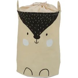 OTTO home Wäschesack OTTO HOME "Millisy", beige (natur), B:35cm H:50cm T:35cm Ø:35cm, Baumwolle, Polyester, Wäschesammler, mit Igel-Motiv, Höhe ca. 50 cm