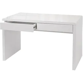 Mendler Schreibtisch HWC-G51 Hochglanz Weiß