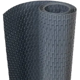 vidaXL Balkon-Sichtschutz 255 x 19 cm Anthrazit Rattan 10 St.