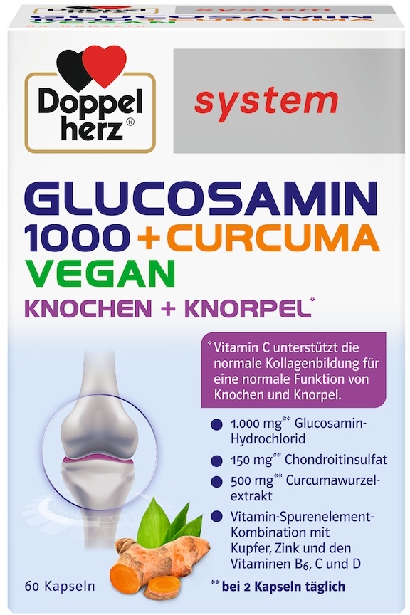 Doppelherz DOPPELHERZ Glucosamin 1000+Curcuma vegan syst.Kps. Vitamine