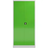 Classix Stahlschrank X-530355 lichtgrau, gelbgrün 92,0 x 50,0 x 194,5 cm, aufgebaut