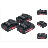 Metabo Akku Set 3x Li-Power Akkupack 18 V 2,0 Ah CAS Li-Ion Akku ( 3x 625596000 ) mit Ladestandsanzeige