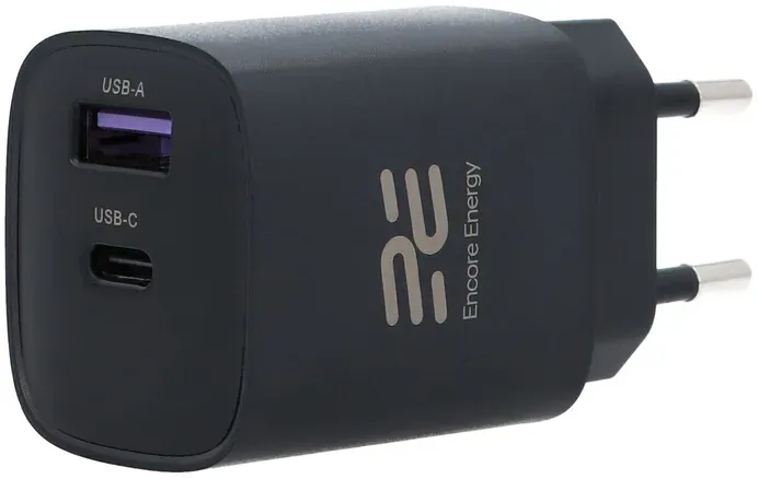 Neue Netzladegerät Encore Energy GaN QC 4.0 PD 3.0 USB-A USB-C 45W GaN-4583R + USB-C Kabel 2m