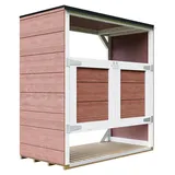 TIMBELA Mülltonnenbox M980A 153 x 159 cm rot