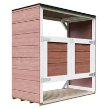 TIMBELA Mülltonnenbox M980A 153 x 159 cm rot