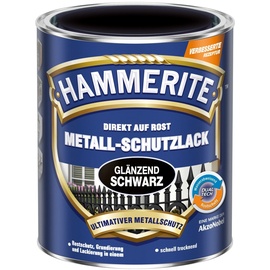 Hammerite Metall-Schutzlack 750 ml schwarz glänzend