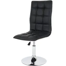 Mendler 2er-Set Esszimmerstuhl HWC-C41, Stuhl Küchenstuhl, höhenverstellbar drehbar, Kunstleder FSC®-zertifiziert ~ schwarz