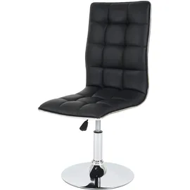 Mendler 2er-Set Esszimmerstuhl HWC-C41, Stuhl Küchenstuhl, höhenverstellbar drehbar, Kunstleder FSC®-zertifiziert ~ schwarz