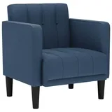 vidaXL Sessel mit Armlehnen Blau 53 cm Stoff, Sofasessel, Fernsehsessel, Relaxsessel, Einzelsofa, Relaxsofa, Loungesessel, Wohnzimmer Sessel