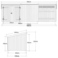 Plus Nordic Multi Gartenhaus 6,19 x 2,08 m Natur