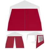 Deuba - 2x Seitenwand Seitenteile Pavillon Faltpavillon 3x3m Capri Partyzelt Gartenzelt Zelt Rot