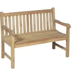 Bank SOLO 2-Sitzer 120 cm Teak B-grade unbehandelt