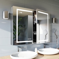 Beleuchteter Badezimmer Medizinschrank mit Spiegel Drahtloser Schalter&Anti Fog