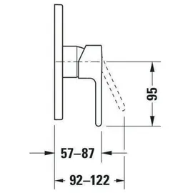 Duravit B.2 Einhebel-Brausemischer Unterputz rund für 1 Verbraucher Chrom B24210010010
