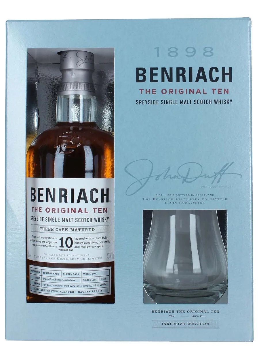 Benriach 10 Jahre - The Original Ten - Inklusive Spey-Glas - Single...