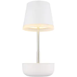 GLOBO Solarleuchte Edelstahl H 25 cm verstellbar weiß
