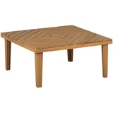 Beliani Outdoor Beistelltisch Akazienholz Hellbraun Quadratisch 70x70 cm Modern Baratti