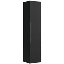 Badplaats Rimini Badezimmerschrank 38 x 33 x 170 cm Schwarz Matt Holz