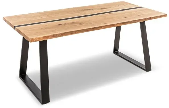 MAISON Esstisch Joliet 220 x 100 cm Holz Braun Wildeiche