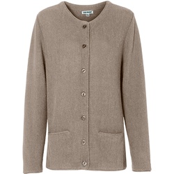 Alpaka-Strickjacke, kiesel, 36/38