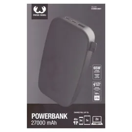 Fresh 'n Rebel 27000 mAh Powerbank 27000mAh, Ultra Fast Charge, - 20W PD, Storm Grey