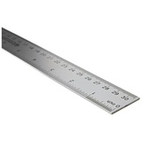 Westcott E-14176 00 Aluminium-Lineal, unzerbrechlich, 30 cm, cm- und inch-Einteilung, grau