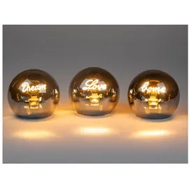 Formano LED Deko Set 3er Leuchtkugeln Silber 3 St.