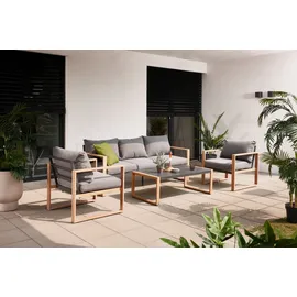 Primaster Gartenmöbel-Set Marbella Aluminium in Holzoptik