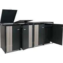 MCW Mülltonnenverkleidung O67 122 x 264 x 84 cm anthrazit