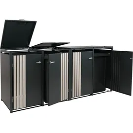 MCW Mülltonnenverkleidung O67 122 x 264 x 84 cm anthrazit