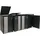 MCW Mülltonnenverkleidung O67 122 x 264 x 84 cm anthrazit