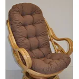 Rattani Polster für Schaukelstuhl, Ersatzpolster Schaukelstuhl/Drehsessel L 135 cm, Colore Marrone (Dunkelbraun)