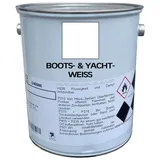 Hossi's Wholesale Vollton- und Abtönfarbe 5 Liter Premium Bootslack, Yachtlack, Schiffslack, Bootsweiß Weiß weiß