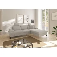 Ecksofa SIT & MORE "Morris Jubi L-Form", beige (nature), B:247cm H:83cm T:171cm, 100% Polyester, Sofas, inkl. Armteilfunktion und 1 Zierkissen, wahlweise mit Bettfunktion