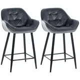 CLP 2er Set Barhocker Gibson - Tresenstuhl Mit Fußstütze - 2 x Tresenhocker Gepolstert