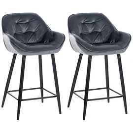 CLP 2er Set Barhocker Gibson - Tresenstuhl Mit Fußstütze - 2 x Tresenhocker Gepolstert