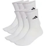 adidas Cushioned Crew Socken 6er Pack Weiß/Schwarz 46-48
