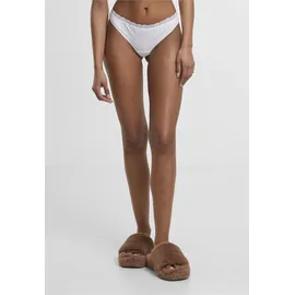 URBAN CLASSICS Ladies Basic Cotton Tanga Lace 5-Pack - weiß,
