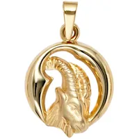 Jobo Sternzeichenanhänger Steinbock Gelbgold 375