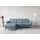 sit&more Ecksofa SIT & MORE "Göteborg", blau (eisblau), B:268cm H:90cm T:176cm, Sofas, Ecksofa, Sitztiefenverstellung und Federkern, wahlweise mit Bettfunktion