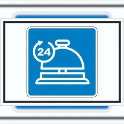 24H Service Aufkleber mit Symbol A1 (594x841mm)