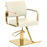 Physa Friseurstuhl mit Fußstütze - 50 - 66 cm - 200 kg creme/golden