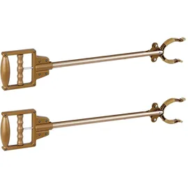 GAH Alberts Alberts 141059 Greifhilfe | Stiel: Aluminium, Zange und Griff: Kunststoff, bronzefarbig | 650 mm | 2er Set